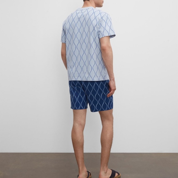 Bo Wave Print Swim Shorts - Brand New - NEVER WORN - Navy - Picture 2 of 5